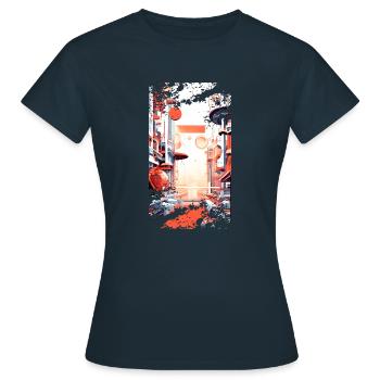 industrial City, Industrial Design - Women's T-Shirt - navy - Front - AI Model Female 172 dark (172cm)