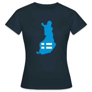 Finland - Women's T-Shirt - navy - Front - AI Model Female 172 dark (172cm)