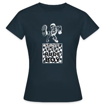 Dansez comme un Rude Boy Ska Beer Punk Party - T-shirt Femme - marine - Devant - AI Model Female 172 dark (172cm)