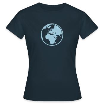 Monde - T-shirt Femme - marine - Devant - AI Model Female 172 dark (172cm)