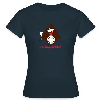 Schnapsdrossel - T-shirt Femme - marine - Devant - AI Model Female 172 dark (172cm)