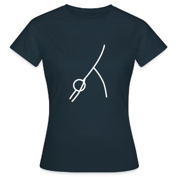Exercice de yoga - T-shirt Femme - marine - Devant - AI Model Female 172 dark (172cm)
