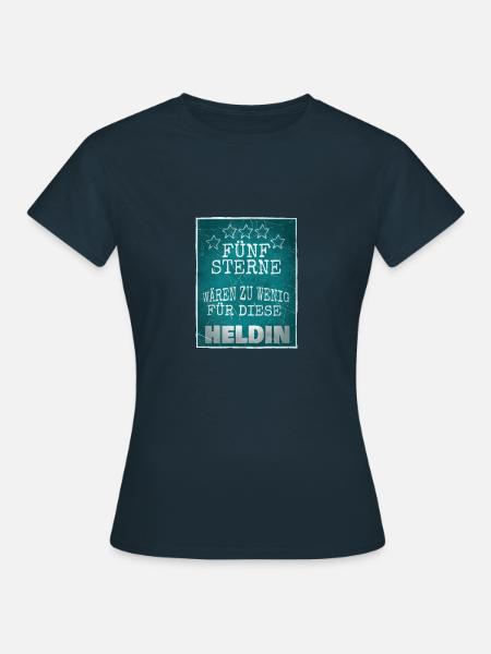 Fünf Sterne für Heldin - Frauen T-Shirt - Navy
