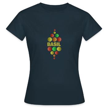 Inscription scolaire premier élève de première année Basil - T-shirt Femme - marine - Devant - AI Model Female 172 dark (172cm)