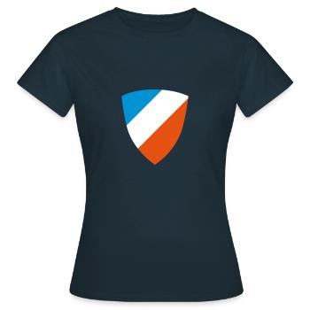 NL shield - United Kingdom shield - Women's T-Shirt - navy - Front - AI Model Female 172 dark (172cm)