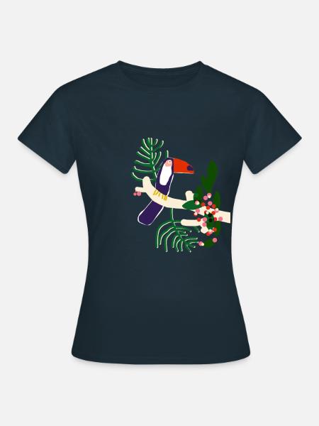 Tropisches Tukan - Frauen T-Shirt - Navy