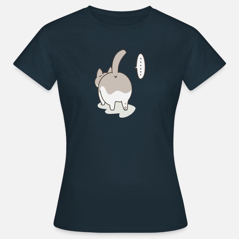 Cat from behind - Women's T-Shirt - navy