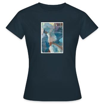 Original art print "Marrakech" - Women's T-Shirt - navy - Front - AI Model Female 172 dark (172cm)