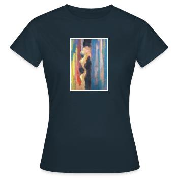 Reproduction d'art originale "Rideau" - T-shirt Femme - marine - Devant - AI Model Female 172 dark (172cm)