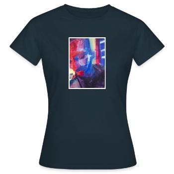 Reproduction d'art originale "LSD" - T-shirt Femme - marine - Devant - AI Model Female 172 dark (172cm)