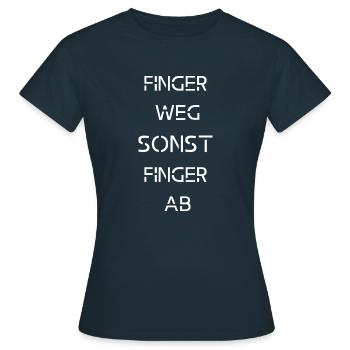 FINGER AB - Frauen T-Shirt - Navy - Vorne - AI Model Female 172 dark (172cm)
