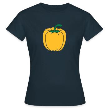 paprika - Frauen T-Shirt - Navy - Vorne - AI Model Female 172 dark (172cm)