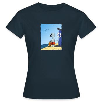 bath keeper - Women's T-Shirt - navy - Front - AI Model Female 172 dark (172cm)