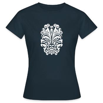 Conception de tatouage maori expressif en blanc - T-shirt Femme - marine - Devant - AI Model Female 172 dark (172cm)
