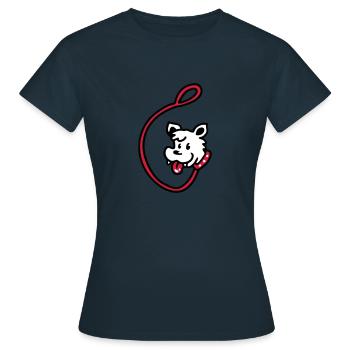 Laisse pour chien 3 - T-shirt Femme - marine - Devant - AI Model Female 172 dark (172cm)