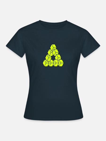 Optical illusion - Impossible figure - Women's T-Shirt - navy