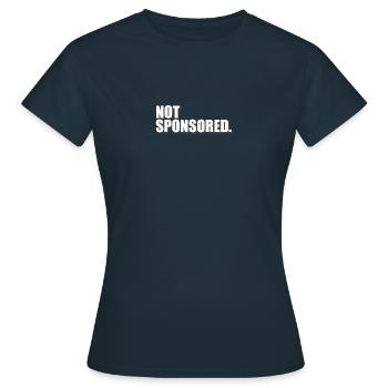 Not Sponsored. - Frauen T-Shirt - Navy - Vorne - AI Model Female 172 dark (172cm)