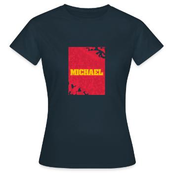 Michael - Frauen T-Shirt - Navy - Vorne - AI Model Female 172 dark (172cm)