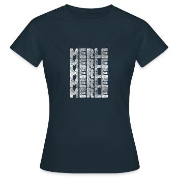 Frère Merle - T-shirt Femme - marine - Devant - AI Model Female 172 dark (172cm)