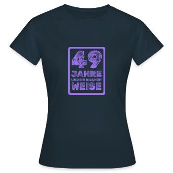 49 - Frauen T-Shirt - Navy - Vorne - AI Model Female 172 dark (172cm)