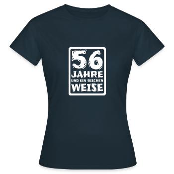 56 - Frauen T-Shirt - Navy - Vorne - AI Model Female 172 dark (172cm)