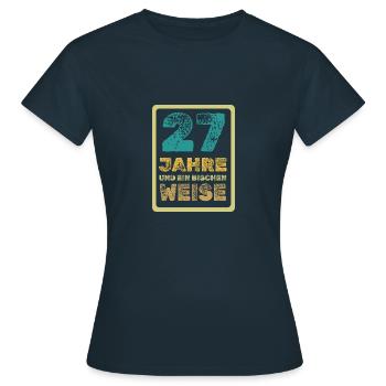 Weisheit 27 - Frauen T-Shirt - Navy - Vorne - AI Model Female 172 dark (172cm)
