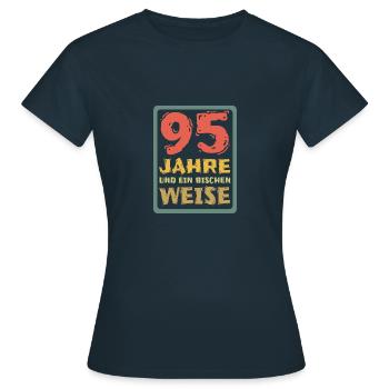 95 - Frauen T-Shirt - Navy - Vorne - AI Model Female 172 dark (172cm)