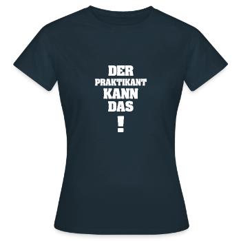 Funny Intern - Women's T-Shirt - navy - Front - AI Model Female 172 dark (172cm)