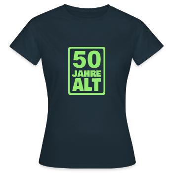50 - T-shirt Femme - marine - Devant - AI Model Female 172 dark (172cm)