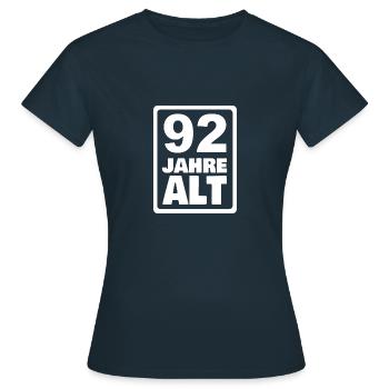 Age 92 - Women's T-Shirt - navy - Front - AI Model Female 172 dark (172cm)