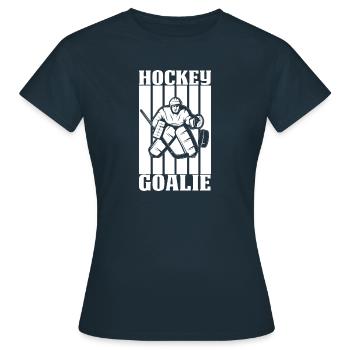 Gardien de but de hockey Hockey sur glace Gardien de but Club sportif - T-shirt Femme - marine - Devant - AI Model Female 172 dark (172cm)