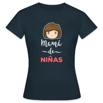 Maman de fille Mère Filles Fête des mères - T-shirt Femme - marine - Devant - AI Model Female 172 dark (172cm)