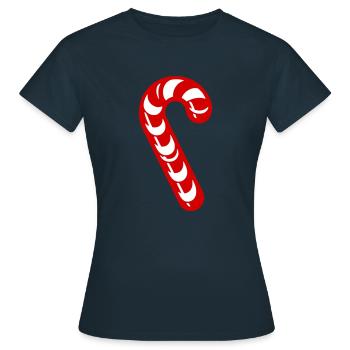 Zuckerstange - Frauen T-Shirt - Navy - Vorne - AI Model Female 172 dark (172cm)