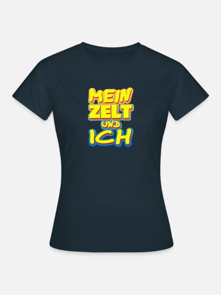 Mein Zelt - Frauen T-Shirt - Navy