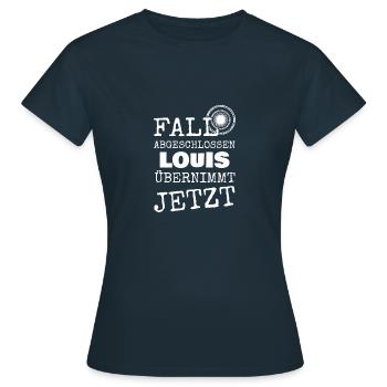 Prénom Louis - T-shirt Femme - marine - Devant - AI Model Female 172 dark (172cm)