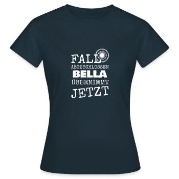 Prénom Bella - T-shirt Femme - marine - Devant - AI Model Female 172 dark (172cm)
