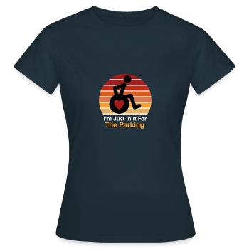 Disabled Wheelchair Disability Handicap Gift - Women's T-Shirt - navy - Front - AI Model Female 172 dark (172cm)