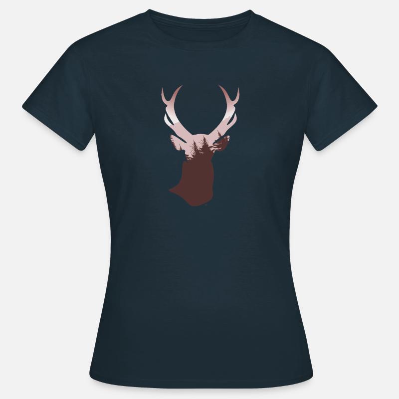 deer - Women's T-Shirt - navy