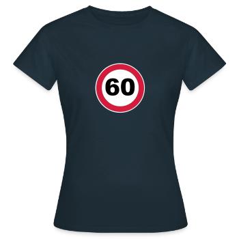 60. Geburtstag 60 Runder Geburtstag rund 3c - Frauen T-Shirt - Navy - Vorne - AI Model Female 172 dark (172cm)
