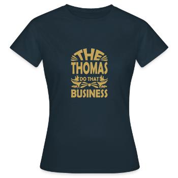 Name: Thomas - Women's T-Shirt - navy - Front - AI Model Female 172 dark (172cm)