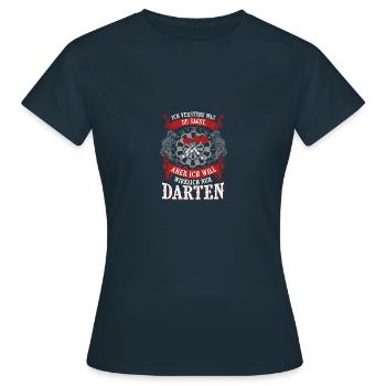 Fléchettes fléchettes osé chemise cadeau · je comprends - T-shirt Femme - marine - Devant - AI Model Female 172 dark (172cm)