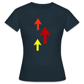 pfeile - Frauen T-Shirt - Navy - Vorne - AI Model Female 172 dark (172cm)