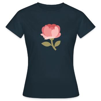 Pink rose - Women's T-Shirt - navy - Front - AI Model Female 172 dark (172cm)