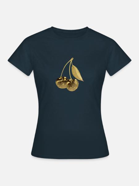 kirsche,cherrie,graffiti,gold,malerei,pop-art - Frauen T-Shirt - Navy