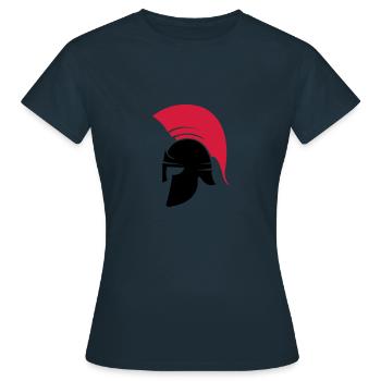 sparta helm - Frauen T-Shirt - Navy - Vorne - AI Model Female 172 dark (172cm)