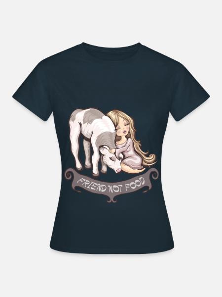 Friend not food - Frauen T-Shirt - Navy