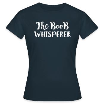 Funny Boob Whisperer, allaitement et lactation - T-shirt Femme - marine - Devant - AI Model Female 172 dark (172cm)