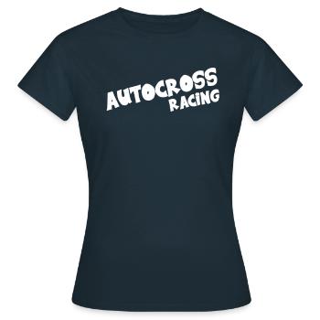 Autocross Stockcar - Frauen T-Shirt - Navy - Vorne - AI Model Female 172 dark (172cm)