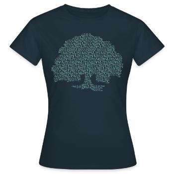 Il n'y a pas de planète B.Il n'y a pas de planète B. - T-shirt Femme - marine - Devant - AI Model Female 172 dark (172cm)