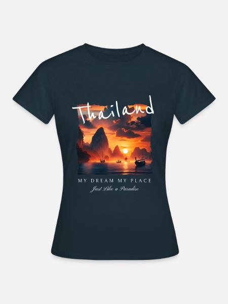 Thailand My Dream My Place - Frauen T-Shirt - Navy